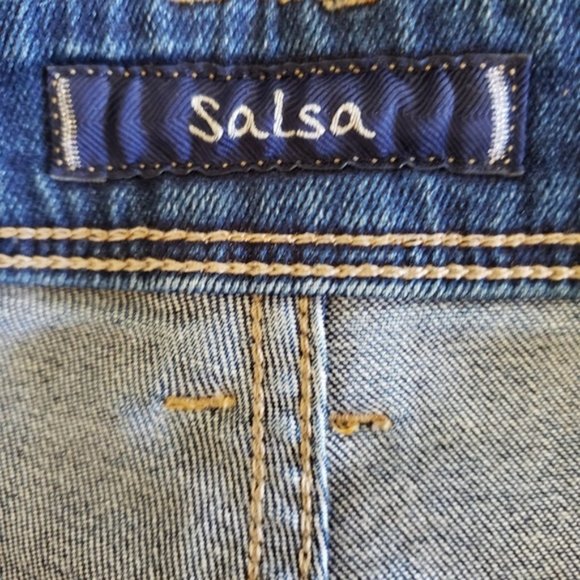 SALSA Denim Distressed Faded Button Fly Shorts NWT - Picture 3 of 5
